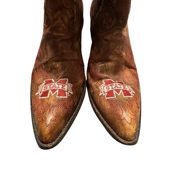 Gameday Size 10B Mississippi State 13” Leather Bootse - Picture 2 of 12